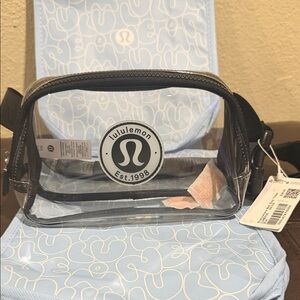 lululemon athletica Clear Crossbody Bag with Black Trim